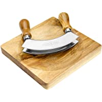 Cortador de hierbas y tabla de cortar Hachoir | Cuchillo Mezzaluna De Acero Inoxidable | Ajo Cobre | Utensilios de…